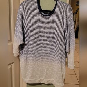 Striped Navy and White Men's Shirt